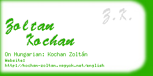 zoltan kochan business card